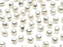 Karen Silver Faceted Rondelle, 3x3x2.5mm, White Silver, 10 pieces