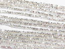 Karen Silver Chips (Discs) 1.5x1.5x1mm White Silver 1/8 or 1strand beads (aprx.26inch/66cm)