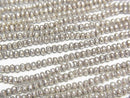 Karen Silver Patterned Rondelle 2x2x1.5mm 1/8 or 1strand beads (aprx.27inch/68cm)