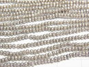 Karen Silver Patterned Rondelle 2x2x1.5mm 1/8 or 1strand beads (aprx.27inch/68cm)