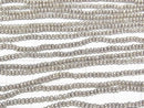 Karen Silver Patterned Rondelle 2x2x1.5mm 1/8 or 1strand beads (aprx.27inch/68cm)