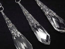 [Video] Crystal AAA Pendulum 65x14x14mm with chain, silver color, 1pc