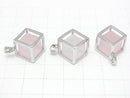 [Video]Rose Quartz AAA- Dice Pendant 20x20mm Silver925 1pc