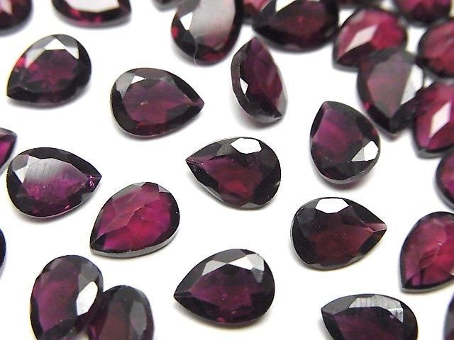 [Video]High Quality Pink Purple Garnet AAA Loose stone Pear shape Faceted 8x6mm 5pcs