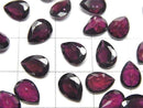 [Video]High Quality Pink Purple Garnet AAA Loose stone Pear shape Faceted 8x6mm 5pcs