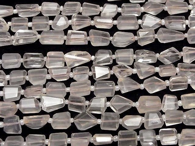 [Video] Rose Quartz AA++ Faceted Nugget 1strand beads (aprx.13inch/32cm)