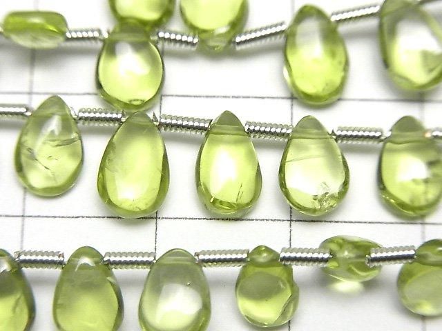 [Video]High Quality Peridot AAA Pear shape (Smooth) half or 1strand beads (aprx.7inch/18cm)