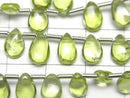 [Video]High Quality Peridot AAA Pear shape (Smooth) half or 1strand beads (aprx.7inch/18cm)