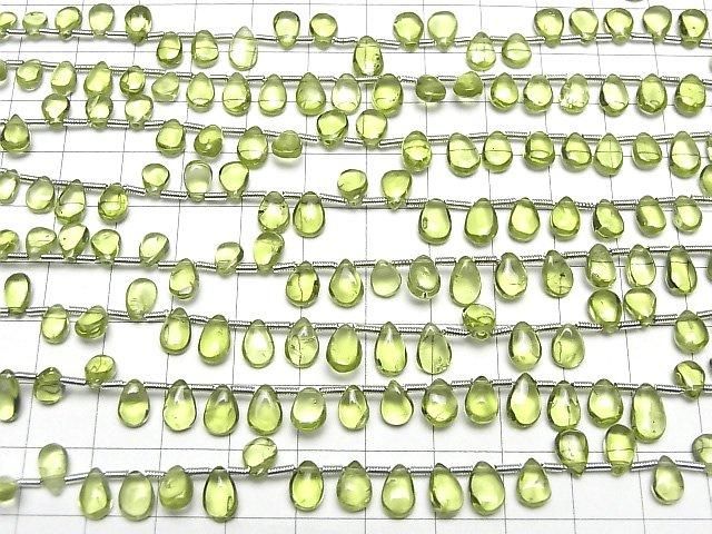 [Video]High Quality Peridot AAA Pear shape (Smooth) half or 1strand beads (aprx.7inch/18cm)