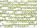 [Video]High Quality Peridot AAA Pear shape (Smooth) half or 1strand beads (aprx.7inch/18cm)