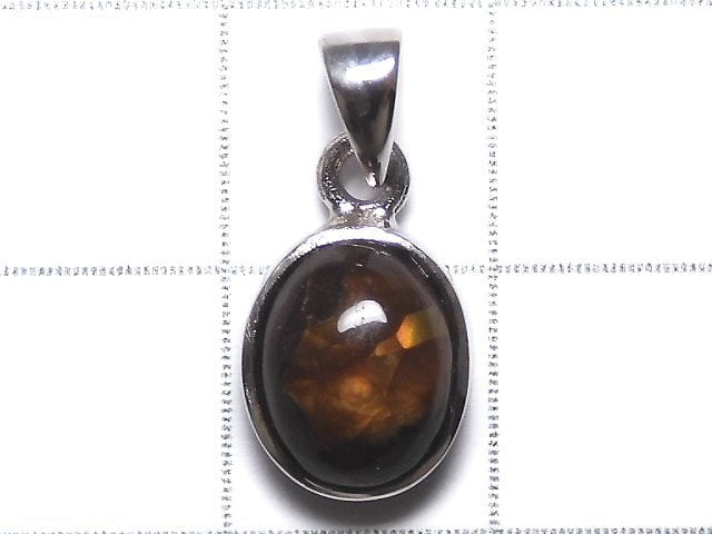 [Video][One of a kind] Mexico Fire Agate AAA- Pendant Silver925 NO.35