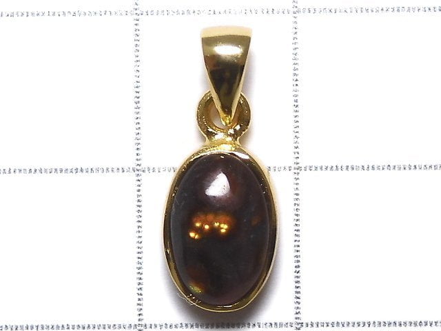 [Video][One of a kind] Mexico Fire Agate AAA- Pendant 18KGP NO.36