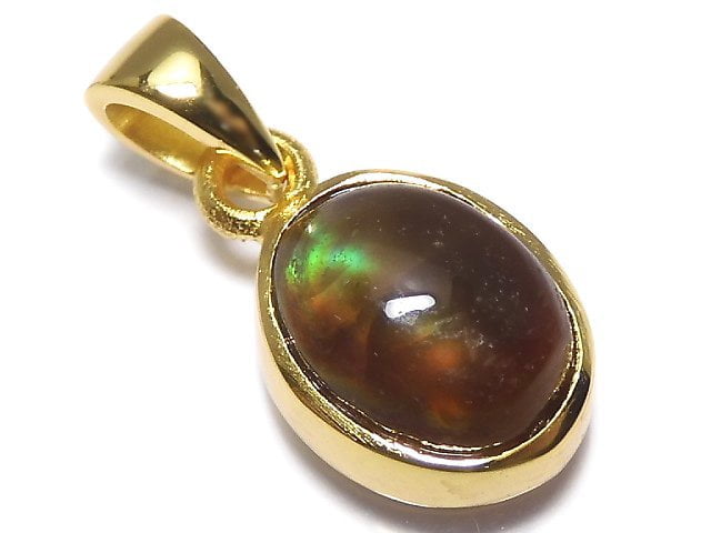 [Video][One of a kind] Mexico Fire Agate AAA- Pendant 18KGP NO.37