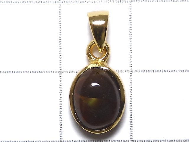 [Video][One of a kind] Mexico Fire Agate AAA- Pendant 18KGP NO.37