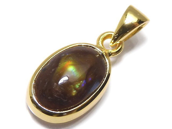 [Video][One of a kind] Mexico Fire Agate AAA- Pendant 18KGP NO.38