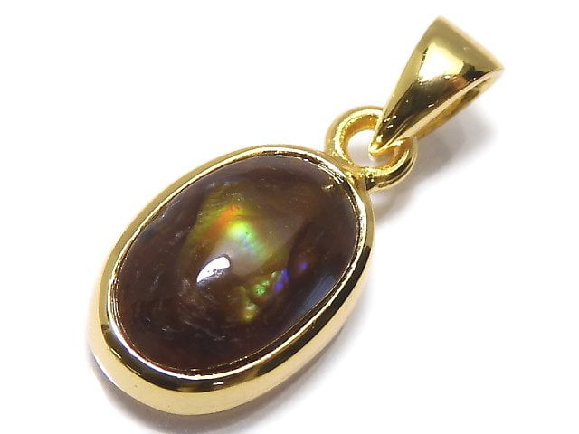 [Video][One of a kind] Mexico Fire Agate AAA- Pendant 18KGP NO.38