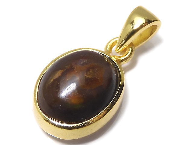 [Video][One of a kind] Mexico Fire Agate AAA- Pendant 18KGP NO.40