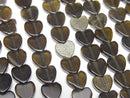 [Video] Golden Obsidian Vertical Hole Heart 6x6mm 1strand beads (aprx.15inch/36cm)