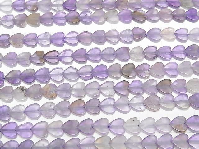 [Video]Amethyst AA Vertical Hole Heart 6x6mm 1strand beads (aprx.15inch/36cm)