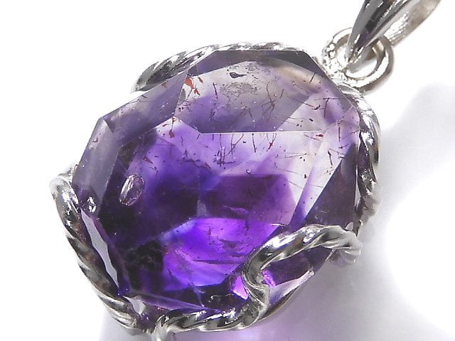 [Video][One of a kind] Amethyst Elestial AAA Pendant Silver925 NO.23