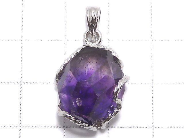 [Video][One of a kind] Amethyst Elestial AAA Pendant Silver925 NO.23