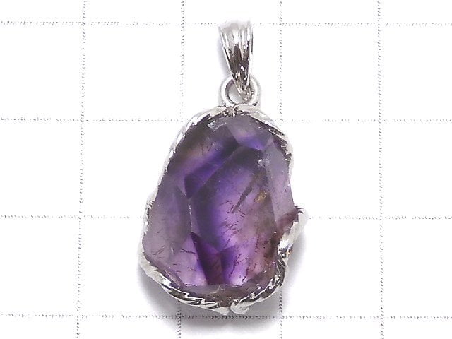 [Video][One of a kind] Amethyst Elestial AAA Pendant Silver925 NO.25