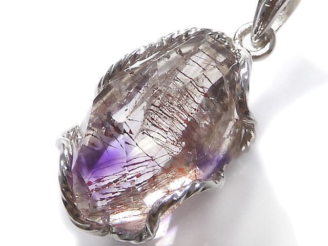 [Video][One of a kind] Amethyst Elestial AAA Pendant Silver925 NO.27