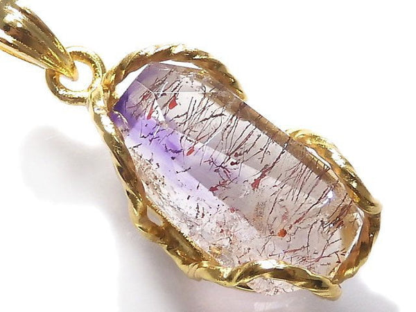 [Video][One of a kind] Amethyst Elestial AAA Pendant 18KGP NO.34