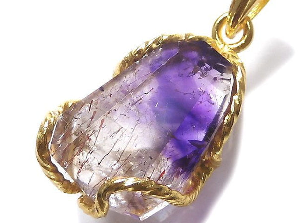 [Video][One of a kind] Amethyst Elestial AAA Pendant 18KGP NO.35