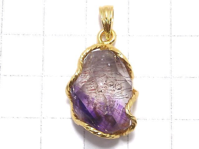 [Video][One of a kind] Amethyst Elestial AAA Pendant 18KGP NO.36