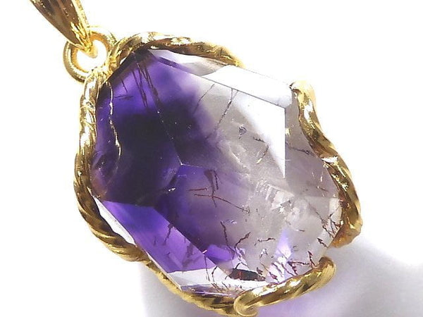 [Video][One of a kind] Amethyst Elestial AAA Pendant 18KGP NO.37