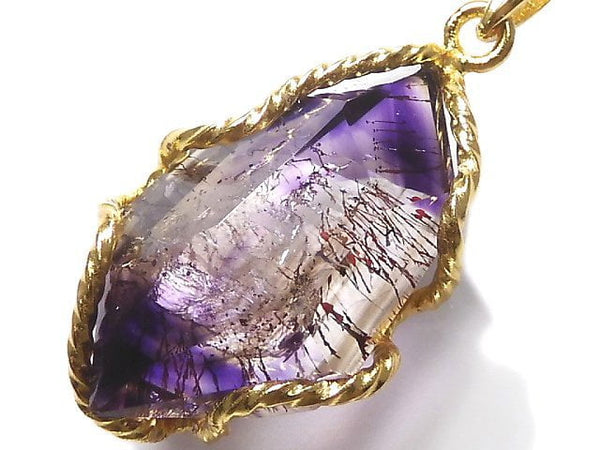 [Video][One of a kind] Amethyst Elestial AAA Pendant 18KGP NO.40