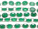 [Video]High Quality Green Onyx AAA Oval Faceted 8x6mm [Double Hole] 1strand (10pcs)