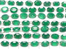 [Video]High Quality Green Onyx AAA Oval Faceted 8x6mm [Double Hole] 1strand (10pcs)