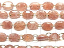 [Video]Sunstone Oval Faceted 8x6mm [Double Hole] 1strand (8pcs)