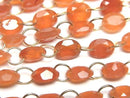 [Video]Carnelian Oval Faceted 8x6mm [Double Hole] 1strand (10pcs)