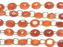 [Video]Carnelian Oval Faceted 8x6mm [Double Hole] 1strand (10pcs)