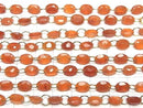 [Video]Carnelian Oval Faceted 8x6mm [Double Hole] 1strand (10pcs)