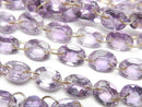 [Video]Amethyst Oval Faceted 8x6mm [Double Hole] 1strand (10pcs)