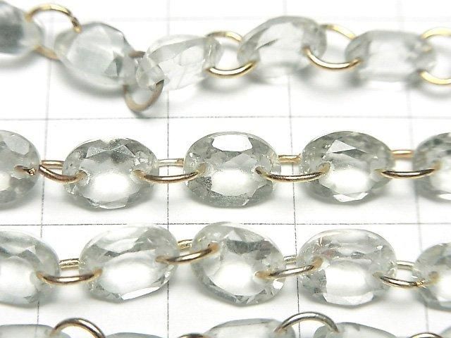 [Video] Green Amethyst Oval Faceted 8x6mm [Double Hole] 1strand (10pcs)