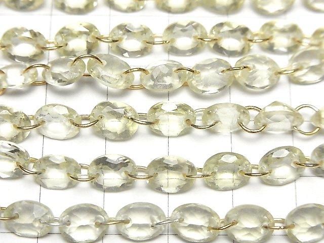[Video]Lemon Quartz Oval Faceted 8x6mm [Double Hole] 1strand (10pcs)