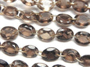 [Video]Smoky Quartz Oval Faceted 8x6mm [Double Hole] 1strand (10pcs)