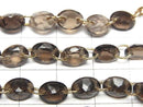 [Video]Smoky Quartz Oval Faceted 8x6mm [Double Hole] 1strand (10pcs)