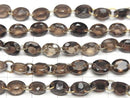 [Video]Smoky Quartz Oval Faceted 8x6mm [Double Hole] 1strand (10pcs)
