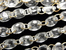 [Video] Crystal Oval Faceted 8x6mm [Double Hole] 1strand (10pcs)