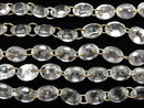 [Video] Crystal Oval Faceted 8x6mm [Double Hole] 1strand (10pcs)