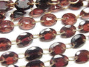 [Video] Mozambique Garnet Oval Faceted 8x6mm [Double Hole] 1strand (10pcs)
