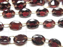 [Video] Mozambique Garnet Oval Faceted 8x6mm [Double Hole] 1strand (10pcs)