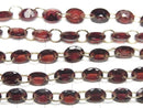 [Video] Mozambique Garnet Oval Faceted 8x6mm [Double Hole] 1strand (10pcs)