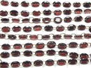 [Video] Mozambique Garnet Oval Faceted 8x6mm [Double Hole] 1strand (10pcs)
